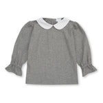 Girls' Designer Tops, Grey, Wool/Polyester Blend, ages 1 to 6.