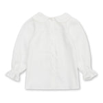 Girls' Designer Shirt, White, ages 1 to 6.