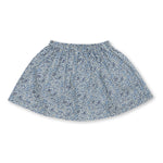 Girls' Designer Skirt, Blue Floral, ages 1 to 6.