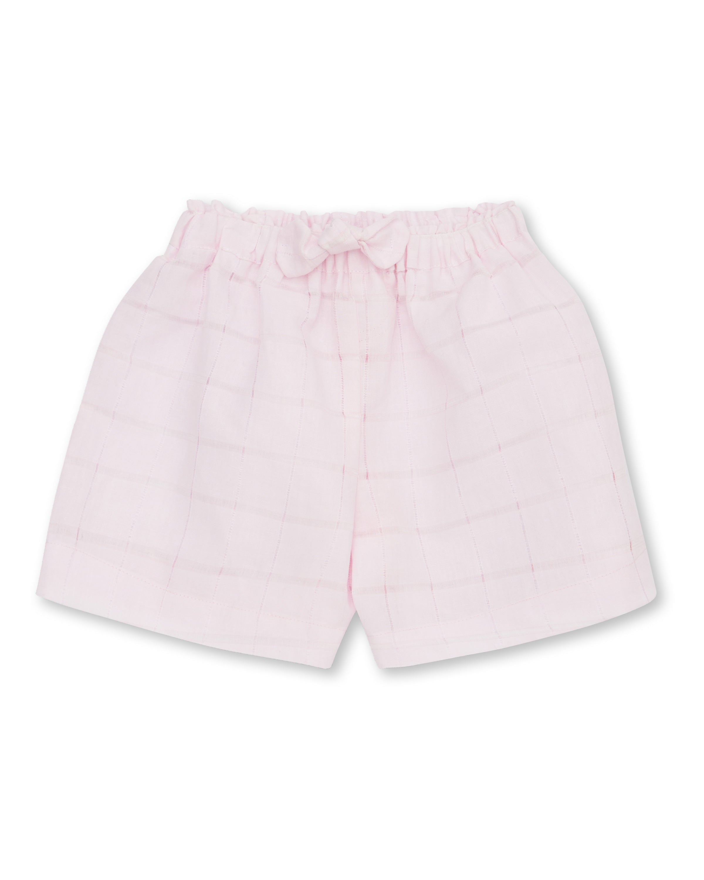 Womens Asceno pink Organic Linen Zurich Shorts