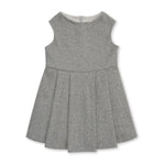 Girls' Designer Dress, Wool/Polyester Blend, Grey, ages 1 to 6.